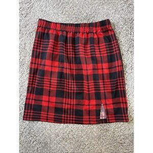 Gorlya Skirt Juniors Red & Black Plaid Size 14Y